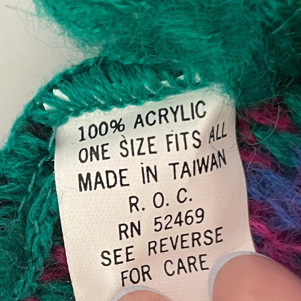 Vintage Colorful Knit Scarf